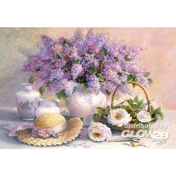 Bouquet de fleurs en bois Rowood avec tournesol, lilas, camélia rouge et  rose rose, Puzzle en bois 3D