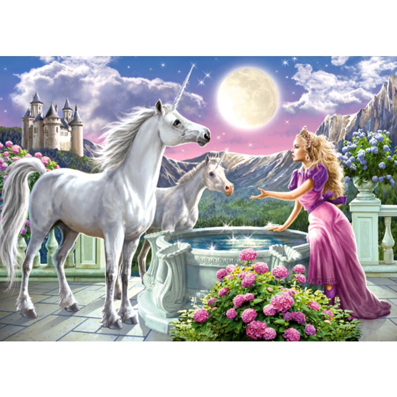 Puzzle Castorland Princesse et ses licornes, Puzzle 120 Tei