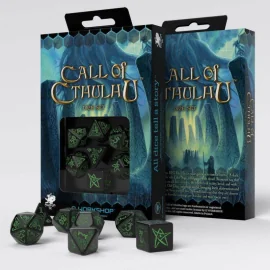 Call of Cthulhu pack dés noir & vert (7)