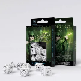 Elvish pack dés blanc & noir (7)