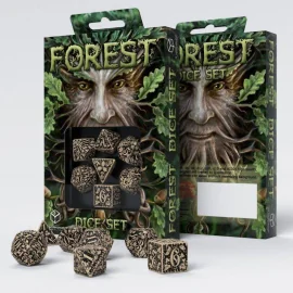 Forest 3D pack dés beige & noir (7)