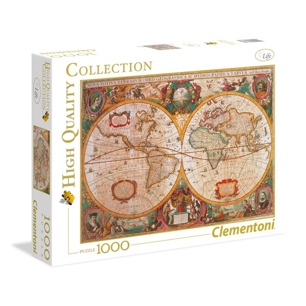 Puzzle Clementoni Mappemonde antique (A1x1) Puzzle 1000 pièces