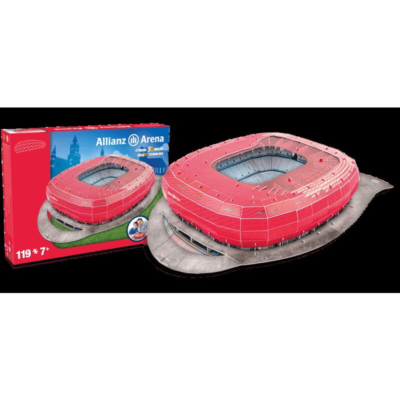 Puzzle 3D 119 pièces : Stade de foot : Allianz Arena (Bayern de Munich)