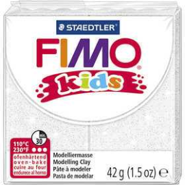 Pâte pour enfant FIMO®, blanc, paillettes, 42gr