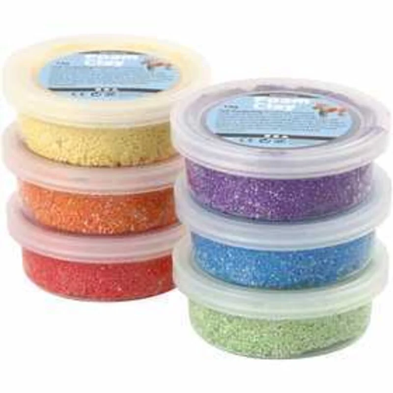 Foam Clay® - Assortiment, Couleurs assorties, métallique, 6x14gr