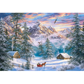 Castorland 2 Puzzle Noel A La Montagne Puzzle Tres Grand Choix De Puzzles Avec 1001puzzles Fr