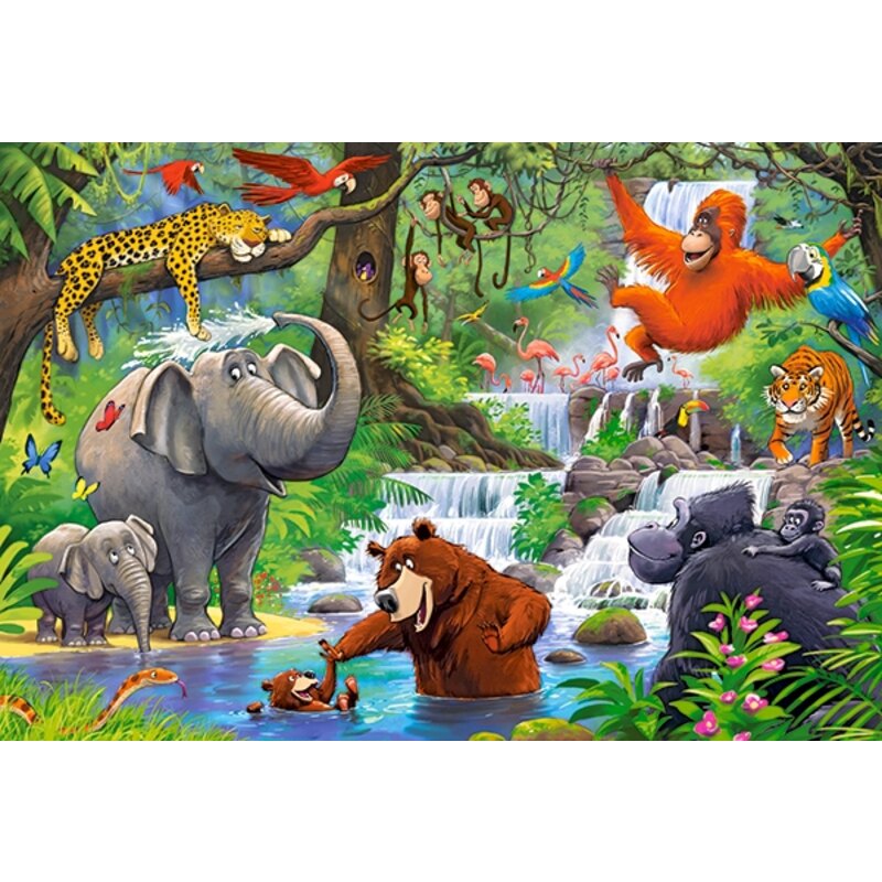 Puzzle Castorland Animaux de la jungle, Puzzle 40 couleurs maxi