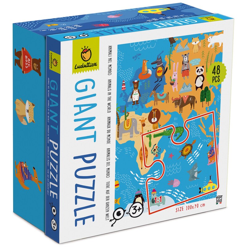 Puzzle géant carte du monde - à partir de 6 ans