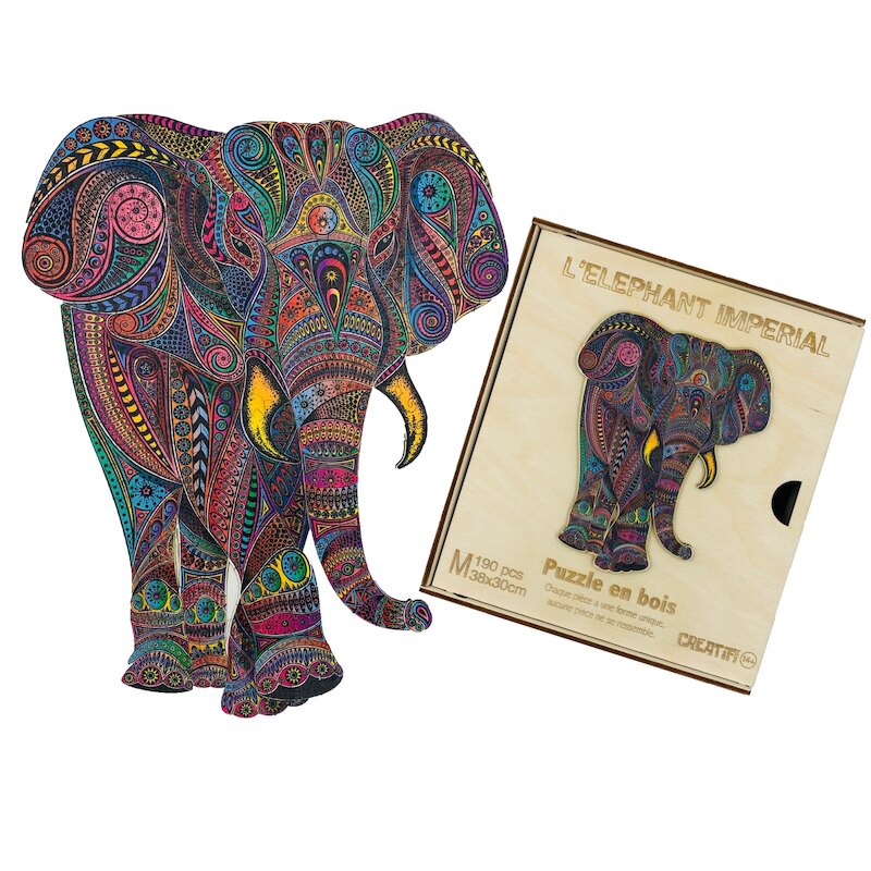 Universal - (# A3 Elephant) Puzzle en bois Puzzle pour animaux Série de  jeux éducatifs pour adultes et enfants Jouets - Animaux - Rue du Commerce