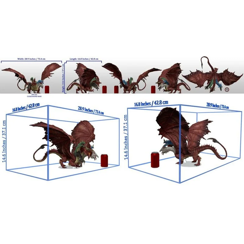 Dungeons & Dragons Icons of the Realms miniature Premium prépainte Gargantuan Tiamat 37 cm