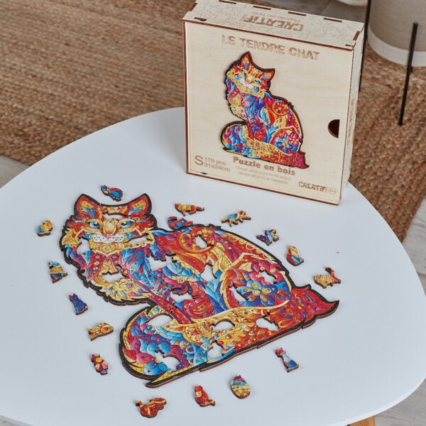 Puzzle en bois Le lion mozaik, Jouets de Léa
