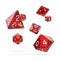 Oakie Doakie Dice dés RPG-Set Speckled - Rouge (7)