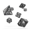 Oakie Doakie Dice dés RPG-Set Speckled - Noir (7)