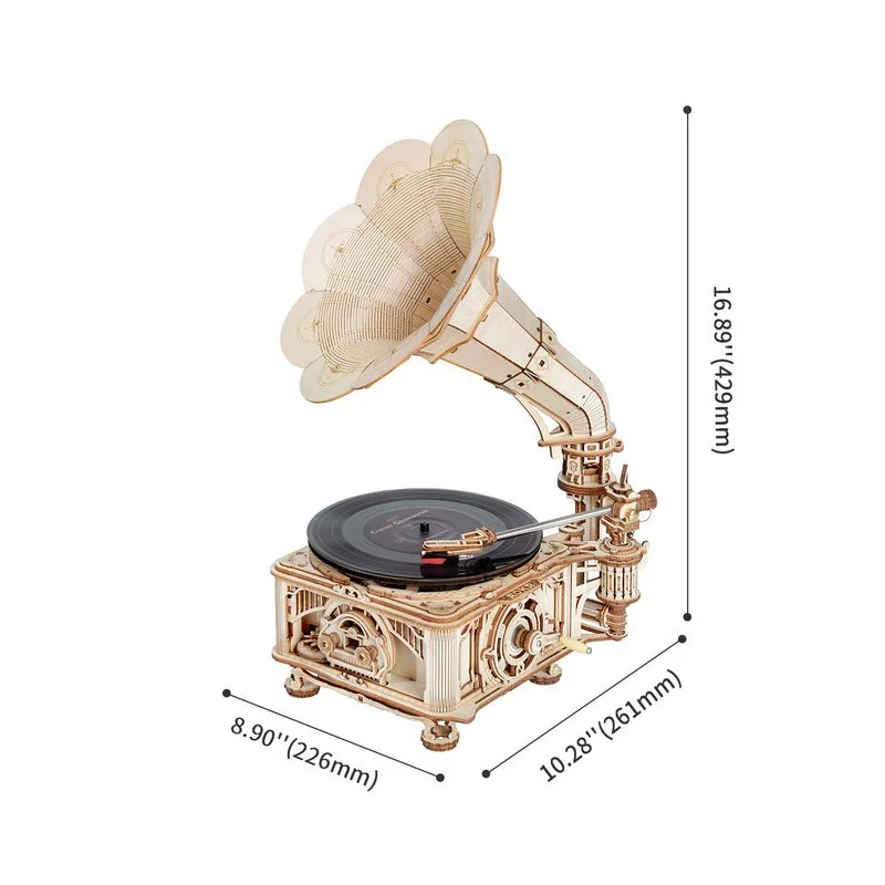 Gramophone classique（Mode de rotation électrique et mode de rotation manuel）.