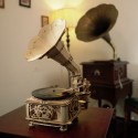 Gramophone classique（Mode de rotation électrique et mode de rotation manuel）.