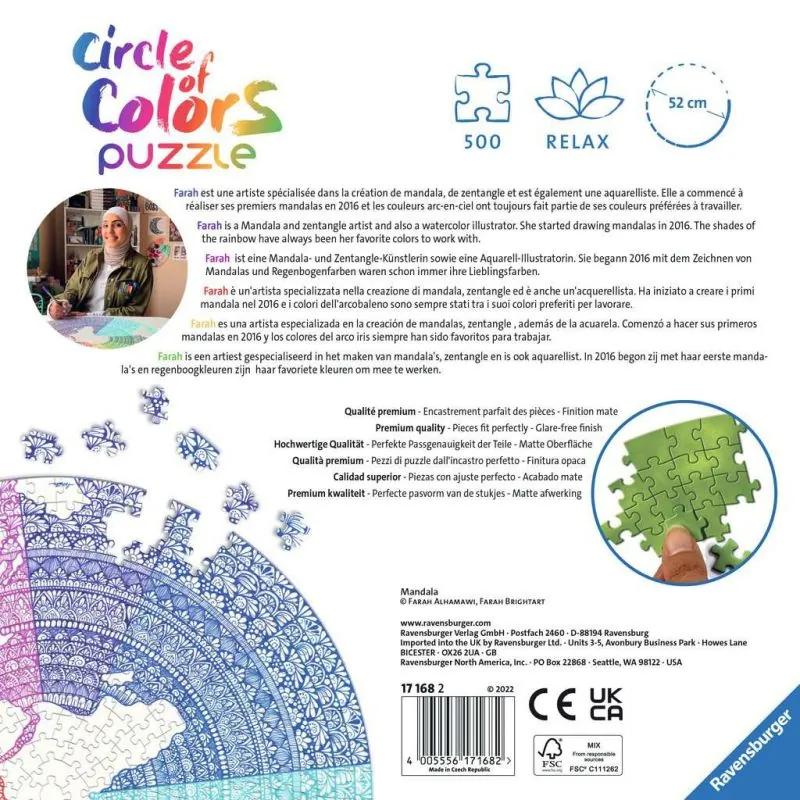 Puzzle rond 500 p - Mandala (Circle of Colors)