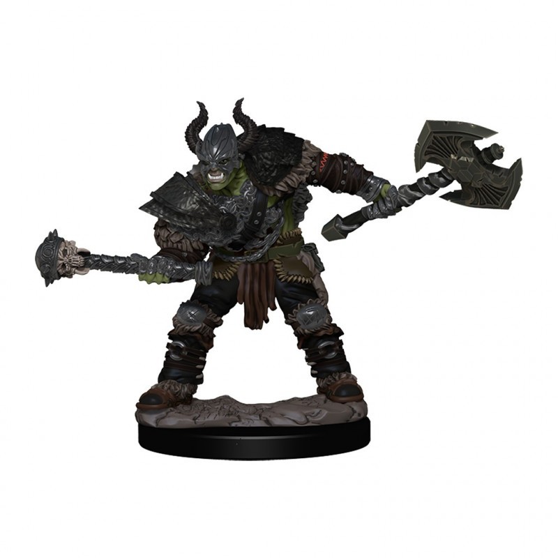 Pathfinder Battles : figurine peinte haut de gamme - mâle barbare demi-orc