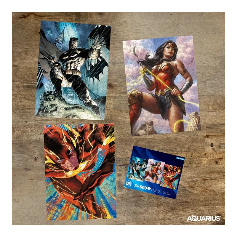 DC COMICS HEROES 500PCS PUZZLE SET (3)