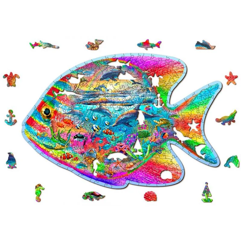 Wooden City Puzzle: MAGIC FISH 250/40, en bois, 8+