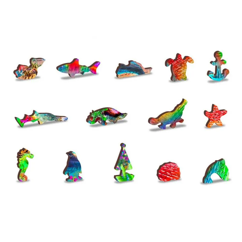 Wooden City Puzzle: MAGIC FISH 250/40, en bois, 8+