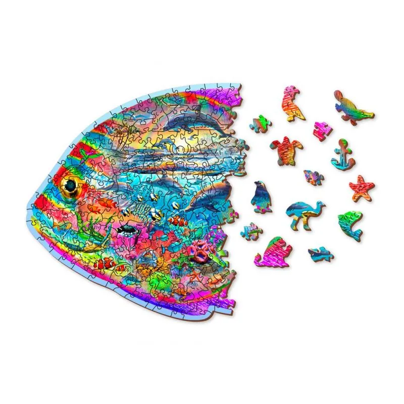 Wooden City Puzzle: MAGIC FISH 250/40, en bois, 8+