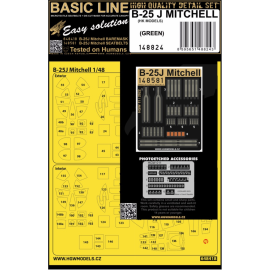 North-American B-25J MITCHELL (VERT) - BASIC LINE (conçu pour être utilisé avec les kits Hong Kong Models) - BASIC LINE