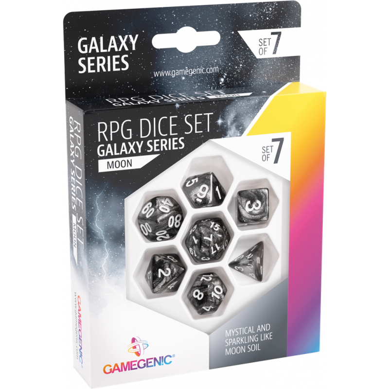 Galaxy Series -Moon- Set de 7 Dés JDR