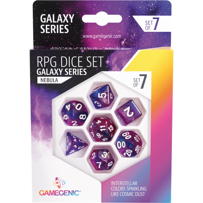 Galaxy Series -Nebula- Set de 7 Dés JDR