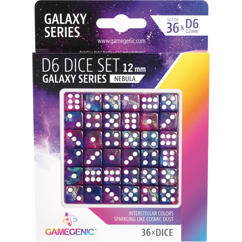 Galaxy Series -Nebula- Set de 36 Dés de 6 - 12mm