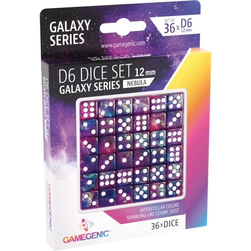 Galaxy Series -Nebula- Set de 36 Dés de 6 - 12mm