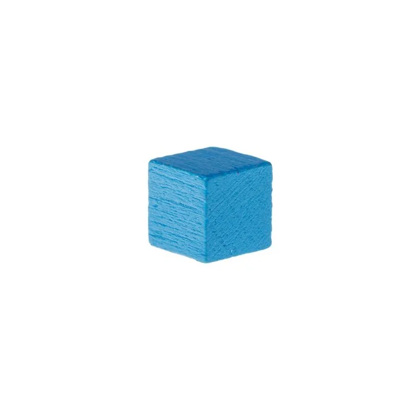 Cube en bois- 10mm- Bleu