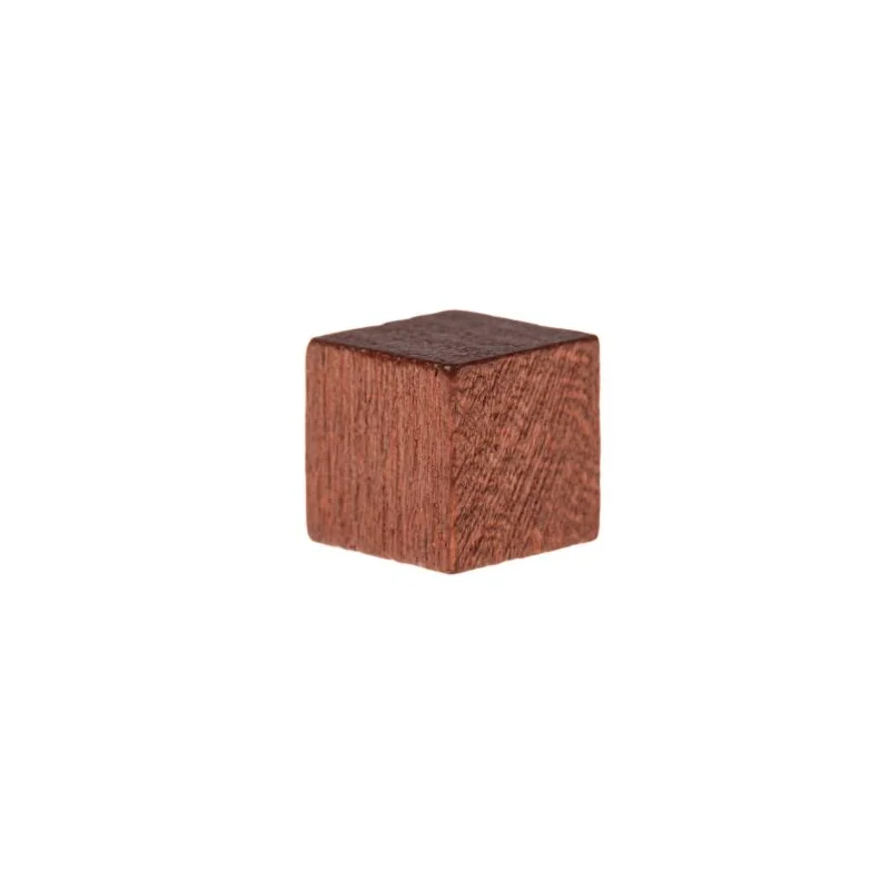 Cube en bois- 10mm- Marron