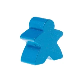 Meeple en bois- 17mm- Bleu