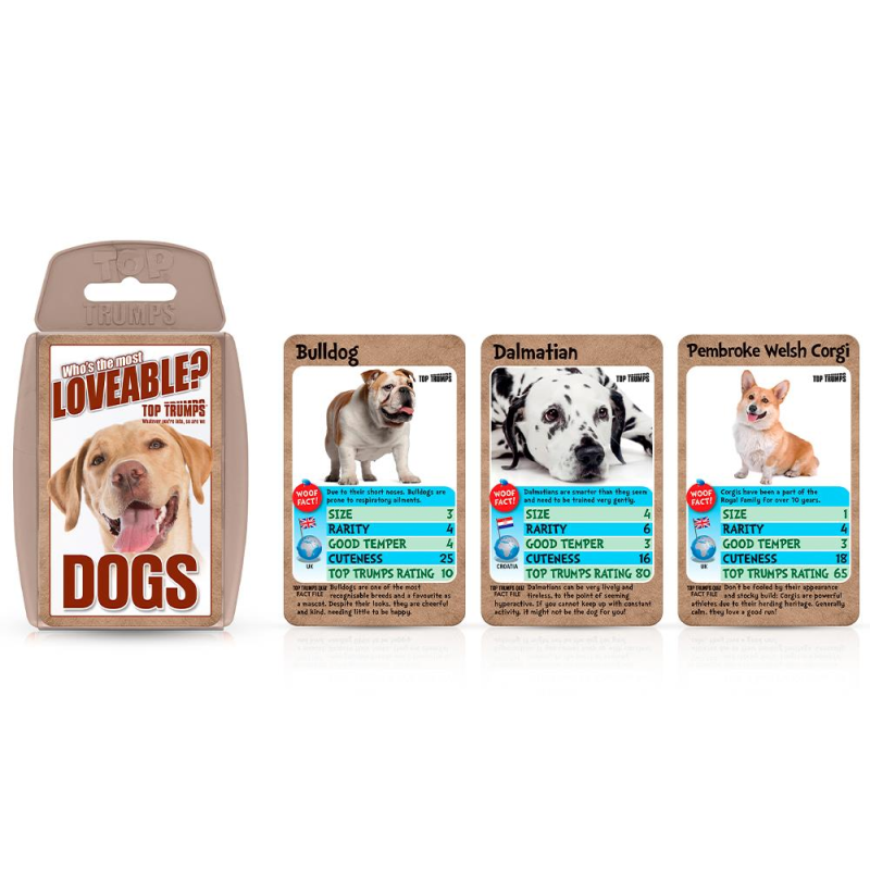 Winning Moves Dogs - Top Trumps Card Game English