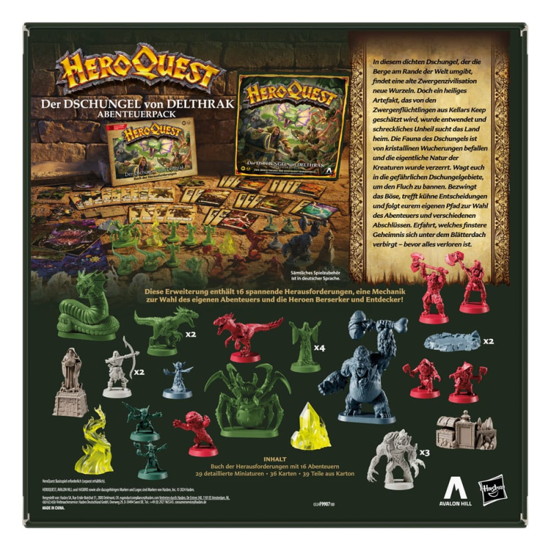 HeroQuest extension jeu de plateau Der Dschungel von Delthrak Pack de Quête *ALLEMAND*