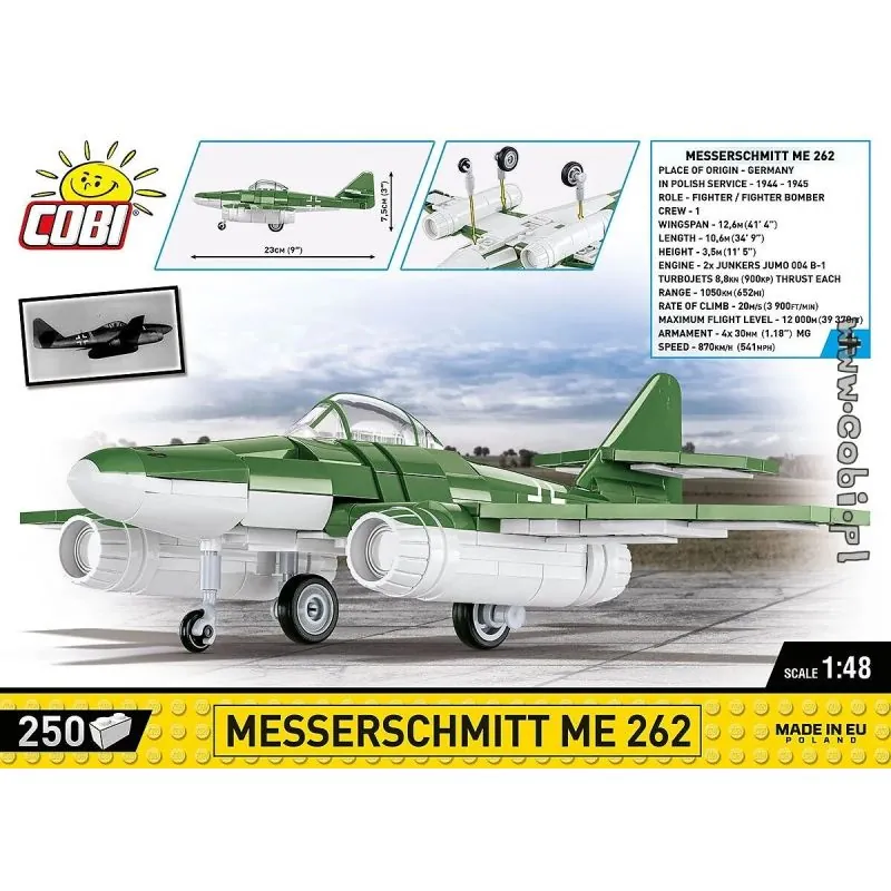 250 PCS EASY PLANES /5881/ MESSERSCHMITT ME 262