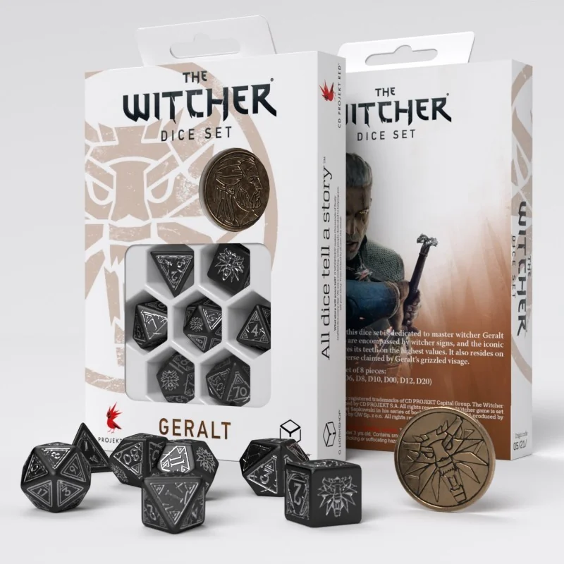 Set de Dés The Witcher - Geralt, L'Épée Argentée