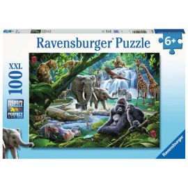 Puzzle 100 p XXL - Les animaux de la jungle