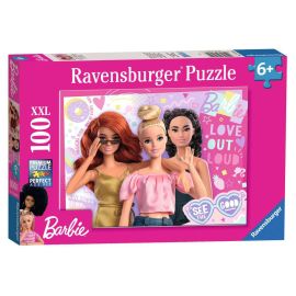 Puzzle 100 p XXL - Toujours voir le bon côté / Barbie