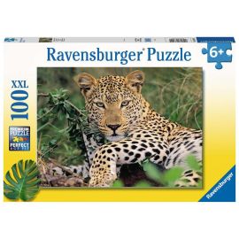 Puzzle 100 p XXL - Vio le léopard