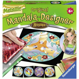  Mandala-Designer Métallic Chevaux