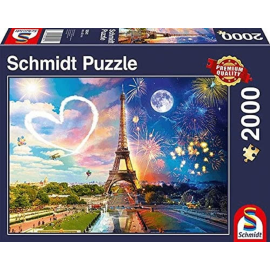 Puzzle 2000 pièces Paris de jour et de nuit