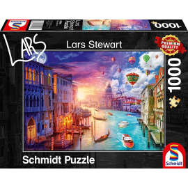  Puzzle 1000 Pièces Venise de jour et nuit