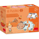 Puzzle 6 puzzles Les animaux de la ferme