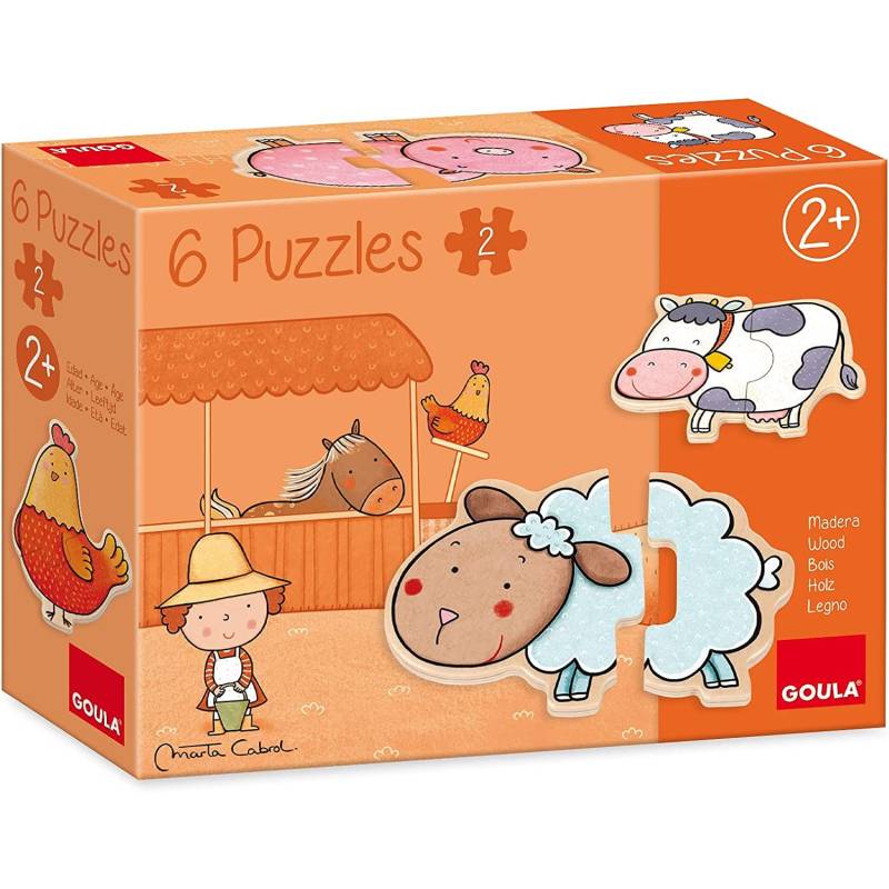 Puzzle 6 puzzles Les animaux de la ferme