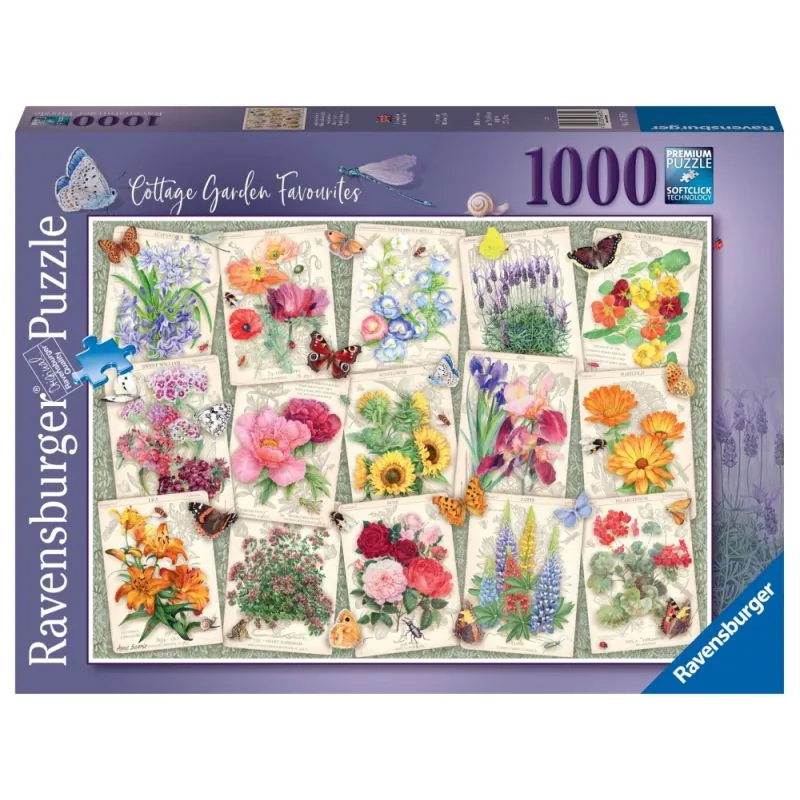  Puzzle 1000 p - Affiches de fleurs du jardin