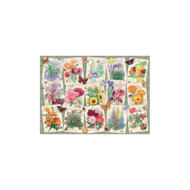 Puzzle Puzzle 1000 p - Affiches de fleurs du jardin