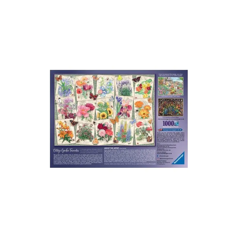 Ravensburger Puzzle 1000 p - Affiches de fleurs du jardin