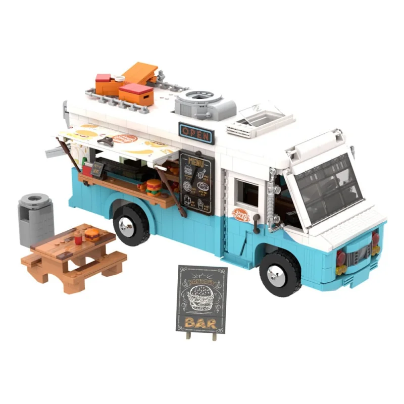  Jeu de construction Original-Joyside Series Retro Food Truck 19 cm