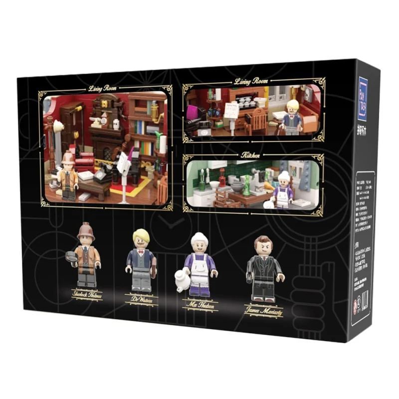 PANTASY Sherlock Holmes jeu de construction Sherlock Holmes 221B baker.st 9 cm